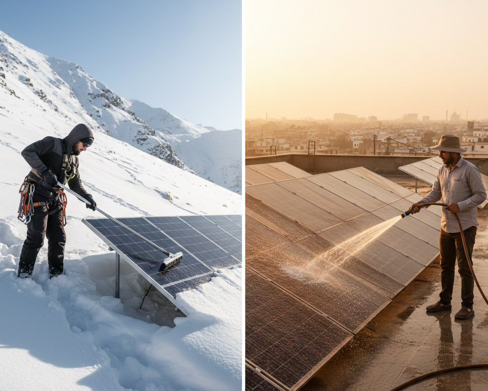 Clean Solar Panels Safely
