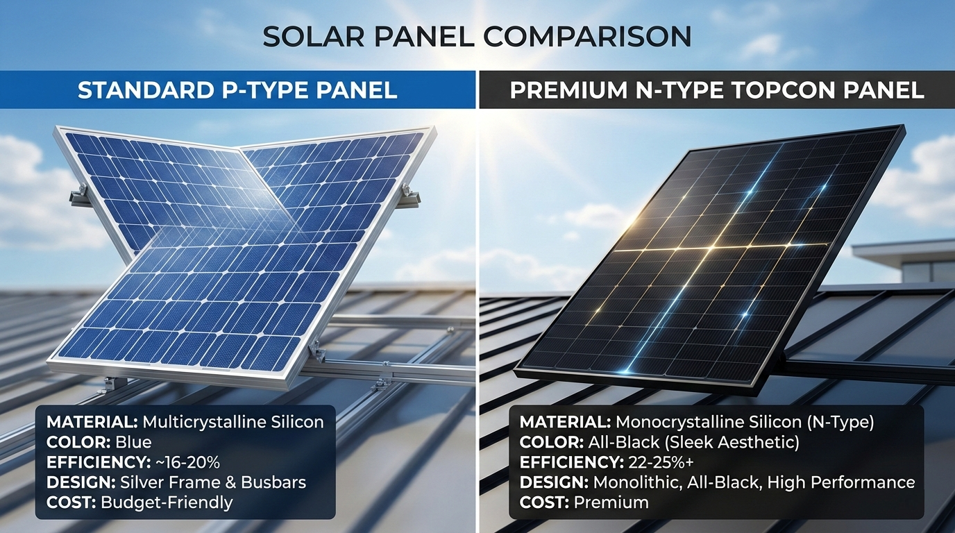 Comparison of N-Type vs P-Type Solar Panels