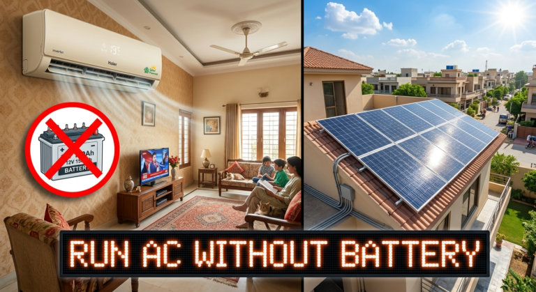 Run 1.5 Ton AC on Solar Without a Battery in Pakistan Setup Guide